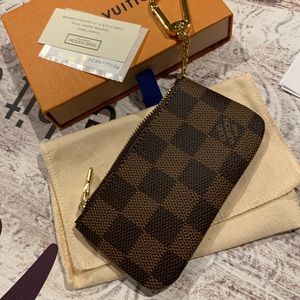 Authentic LV Damier Ebene Key Pouch